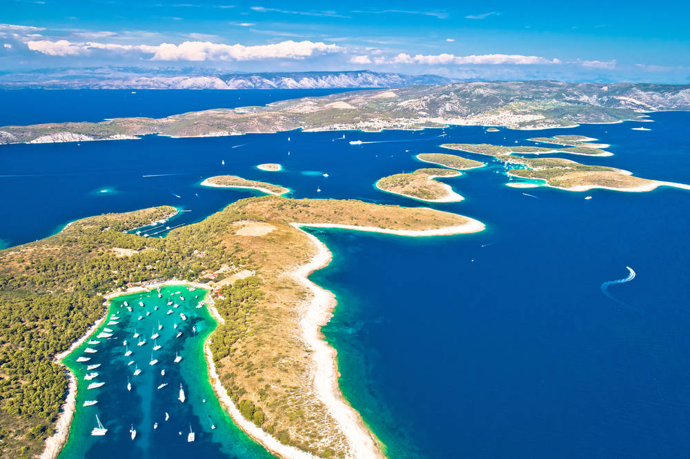 Pakleni,Otoci,Yachting,Destination,Arcipelago,Aerial,View,Of,Palmizana,,Hvar
